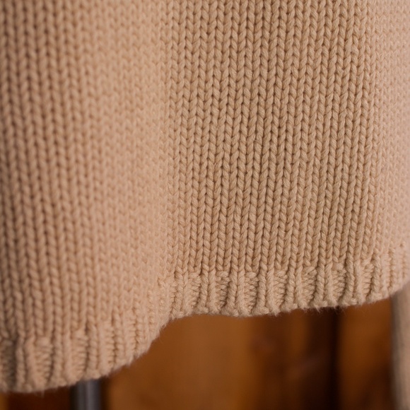 Vintage Talbots 100% Cotton Creme Knitted V-Neck Sweater Size S - Picture 13 of 15